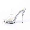 Fabulicious - LIP102 Mules à talon - Transparent/Couleur argent Product image